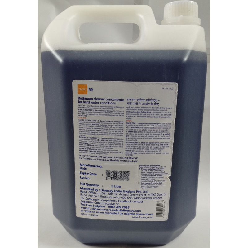 Diversey R9 Bathroom Cleaner Concentrate Blue 5Liters